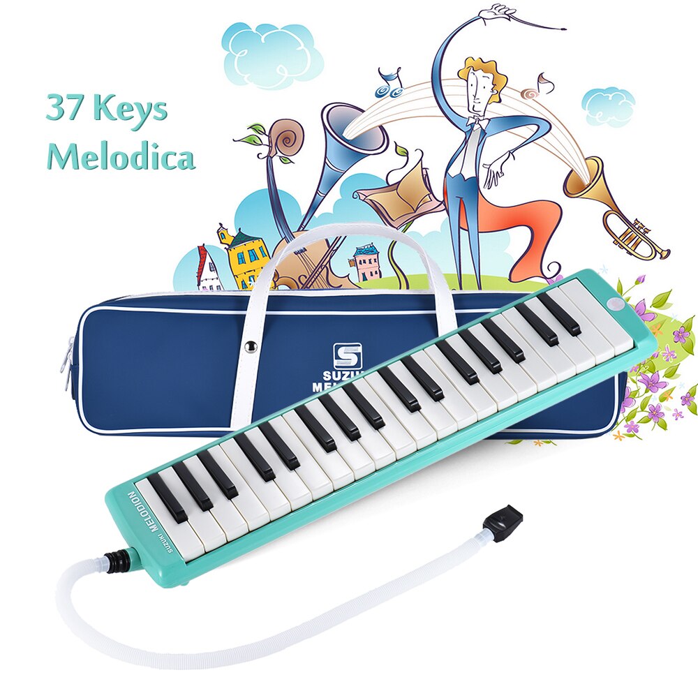 Suzuki MX-37D 37-Key Melodion Melodica Piano Muziekinstrument Met Draagtas Irin 37 / 32 Toetsen Melodica voor Kinderen