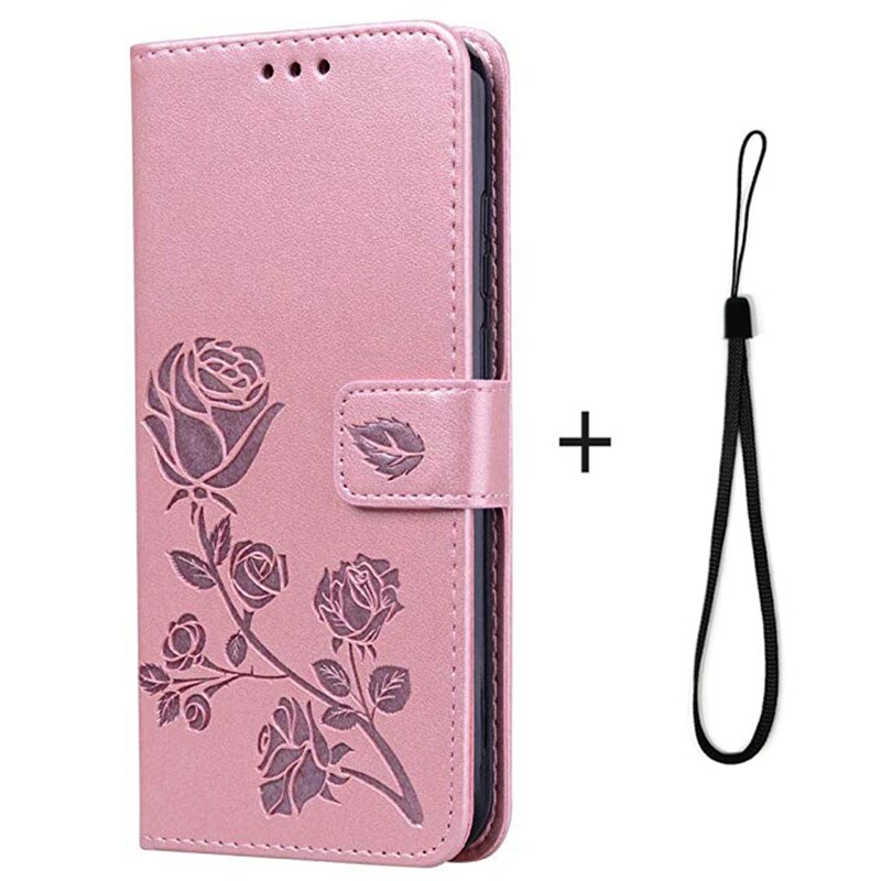 Caso di Vibrazione del Cuoio del raccoglitore Delle Donne per Cubote Nota 20 Del Telefono della Custodia per Armi per Carteira Cubot Nota20 6.5 Copertura Hoesje con tasca di carta: rosa Straps