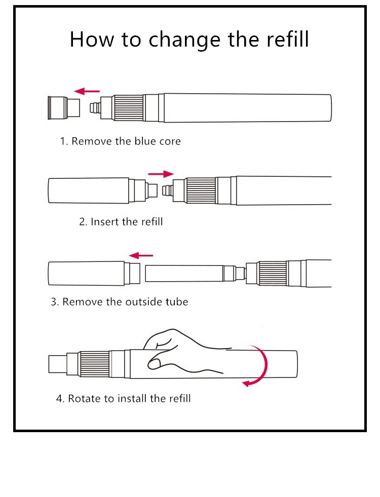 2 set Portable pen glue stick Recharge refill ACR material adhesive for paper clamp DIY stationery office school supplies F571