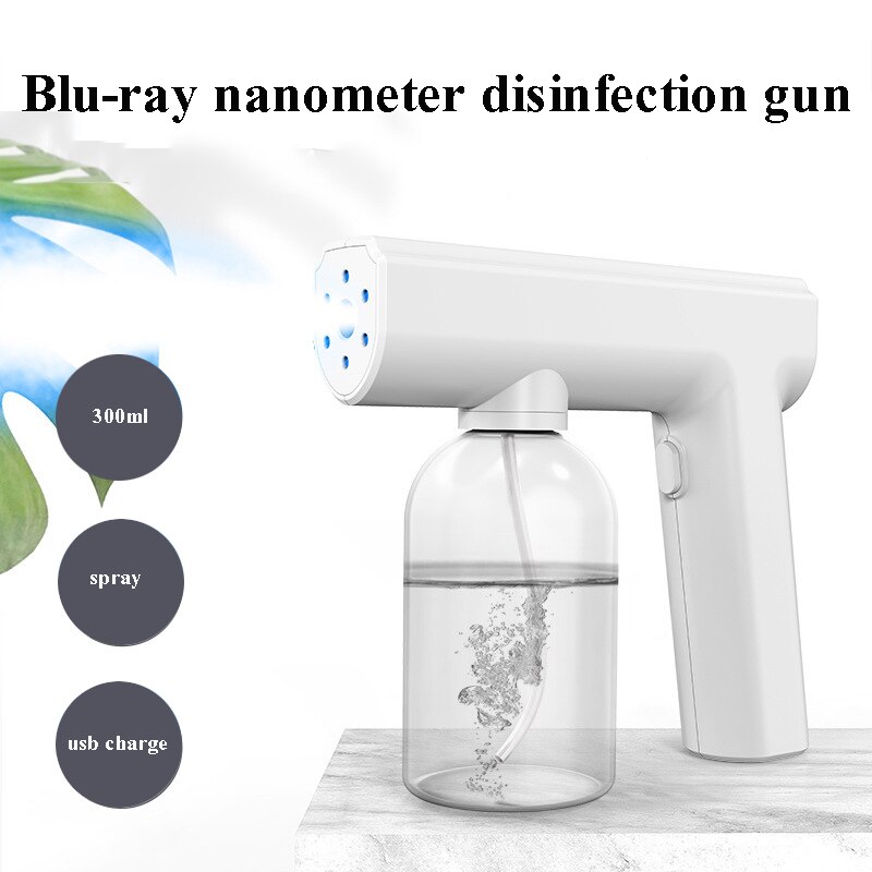 300ml Hand-held Electric Nano Mist Sprayer USB Charging Atomizer Spray Gun ULV Nebulizers Water Fog for Office Garden Sprayer