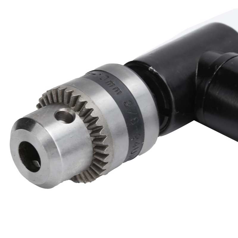 Mandrino per trapano ad angolo retto 90 gradi in plastica e lega di alluminio adattatore per trapano ad angolo retto nero ad alta resistenza per trapano elettrico