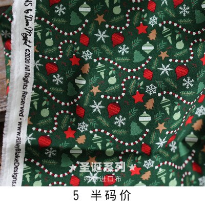 européen américain noël importations tissu 100% coton tissu Patchwork couture bricolage couture vêtement robe matériel