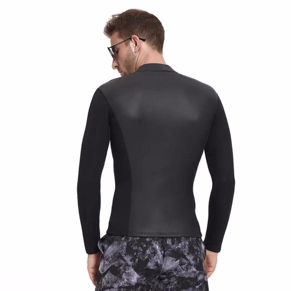 Smart-Chaqueta de neopreno de 3MM para hombre, trajes de buceo, Tops de natación, manga larga, protector de buceo