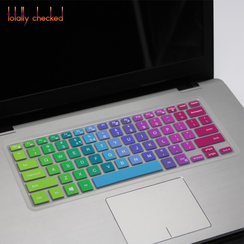 for Dell Inspiron 14 inch 5000 Series 5488 5482 5485 5481 5455 5447 i5379 i5482 i5481 i5485 laptop keyboard cover skin: rainbow