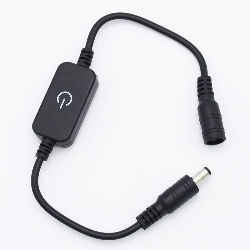 Hoge Gevoelige Touch Sensor Schakelaar Op Mini Led Dimmer DC12V-24V Voor Led Strip Enkele Kleur 3528 3014 5050 Strips Unlimit dimmen: black