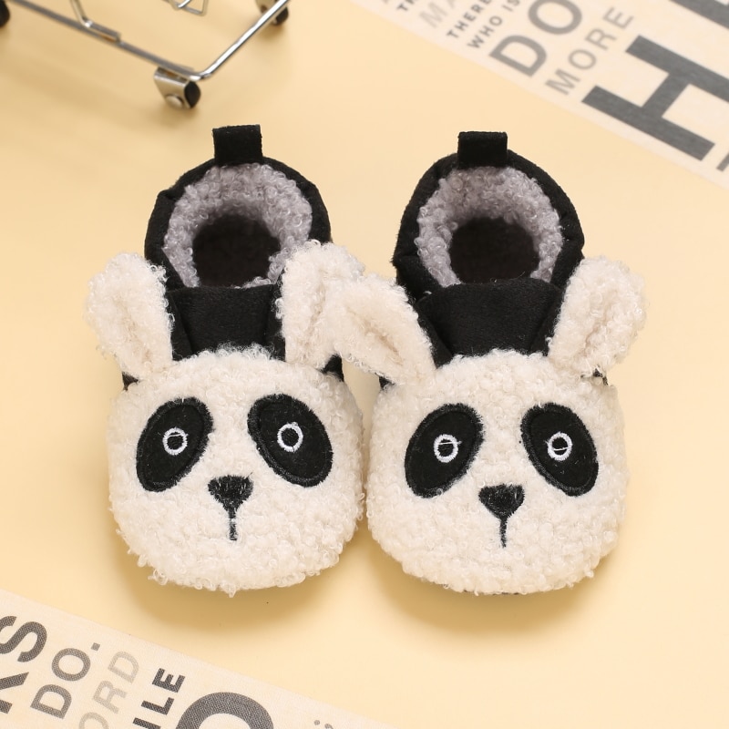 Spring And Autumn Soft Soled Shoes Boys And Girls Knitted Cartoon Rubber Soled Non Slip Shoes 0-18 Month Toddlers