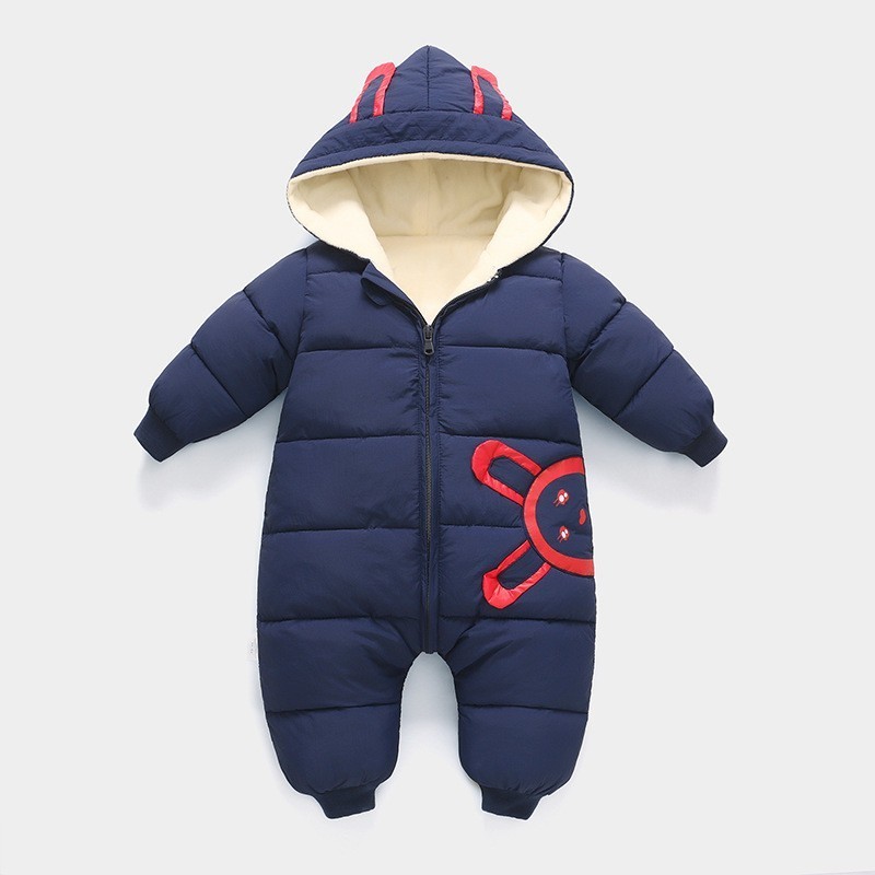 -né tenue de bébé hiver combinaison Snowsuit garçon Plus velours barboteuse bas coton fille vêtements infantile pardessus vêtements