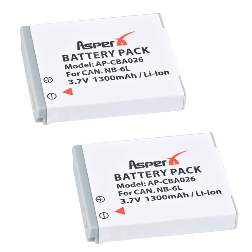 Batterie NB-6L NB 6L NB-6LH 6LH 6 LH, avec chargeur double USB pour Canon IXUS 310 SX240 SX275 SX280 SX510 SX500 HS SX500HS, 4 pièces: 2 Battery