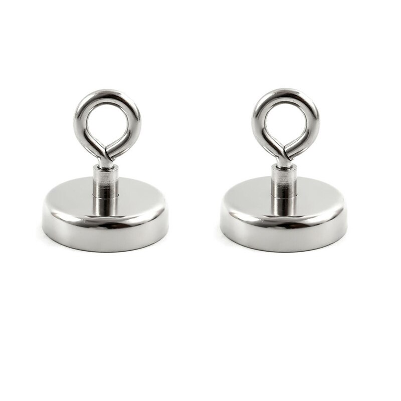 Crochet magnétique en néodyme doré, crochet solide pouvant contenir jusqu&#39;à 13kg 6 livres de diamètre 20mm, pour la cuisine à domicile et le travail: D20 / Ring-Silver 2PCS