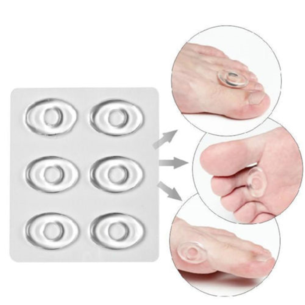 6 Pcs/lot Soft Gel Toes Corn Cushions Instant Pads Plaster Foot Care