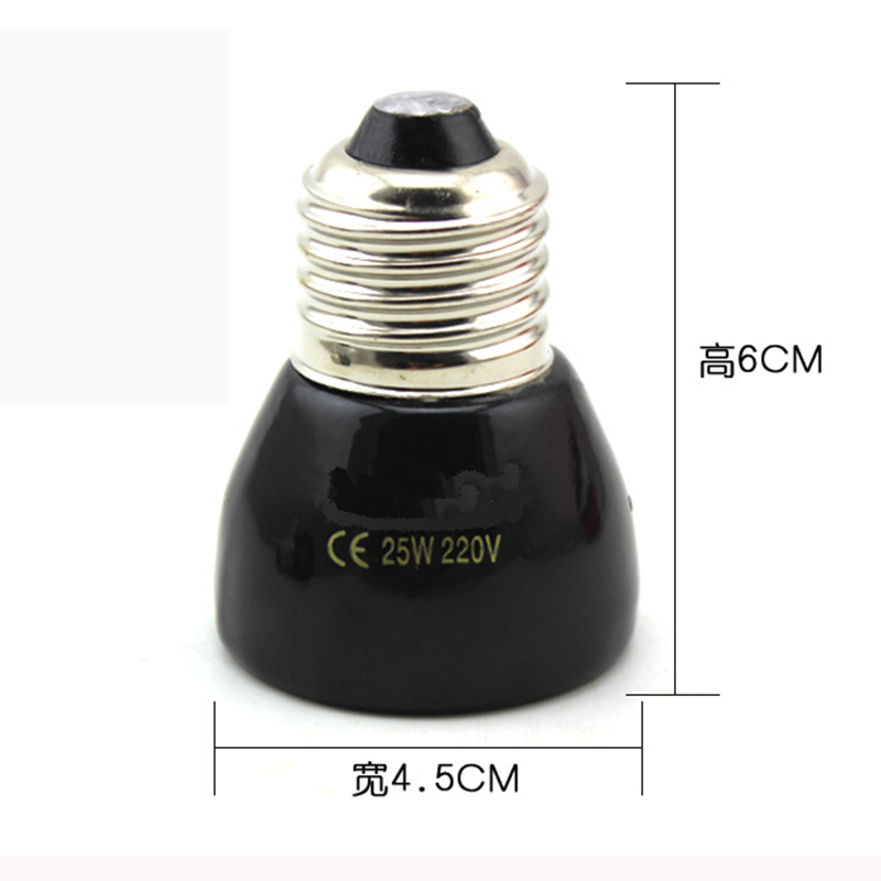 25W/50W/75W/100W Ceramic Pet Heat Light Lamp Snake Tortoises Lizard Hedgehog Reptile Pet Heater Brooder 220V-240V: 25W