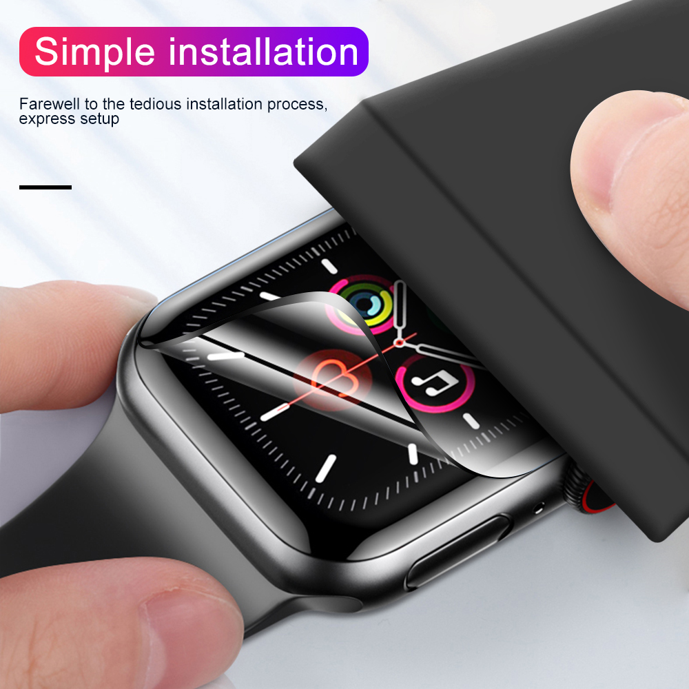 Protecteur d'écran pour Apple Watch Ultra 2, Film souple pour iWatch Series 10, 9, 8, 7, 6, SE, 5, 49mm, 40mm, 41mm, 42mm, 44mm, 45mm, 38mm, 5 pièces