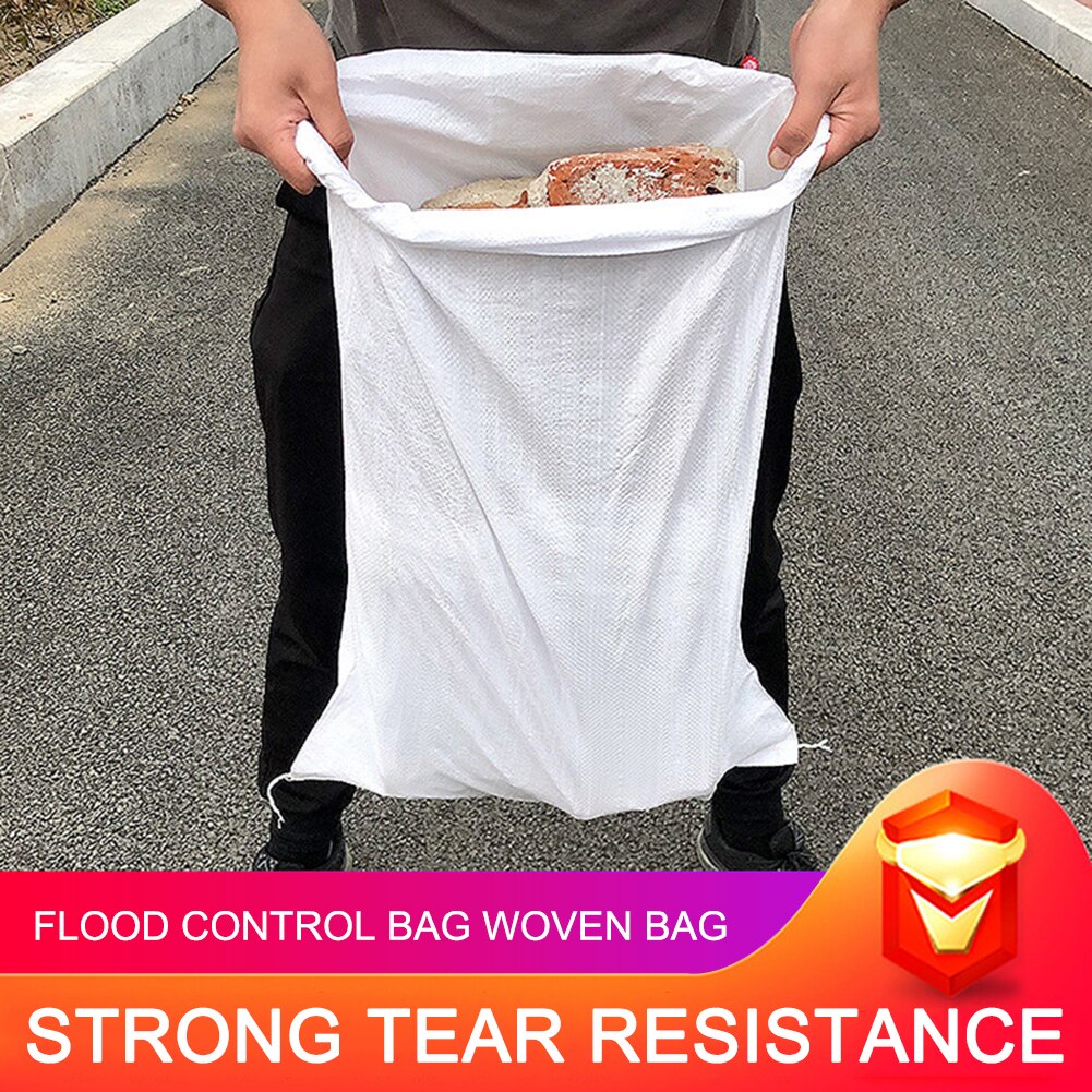 10PCS Empty Flood Control Sandbag Thick Plastic Fabric Heavy Duty Fire Brigade Flood Sacks Sandbag For Property Home