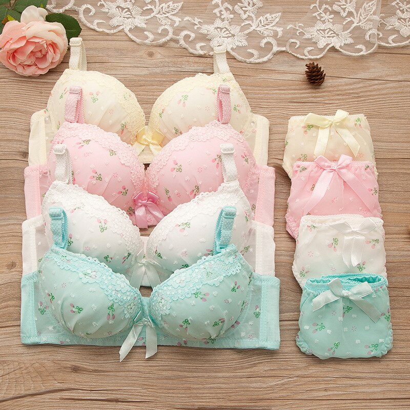 Tiener Ondergoed Jonge Tieners In Lingerie Jong Meisjes Bh En Slipje Sets Kinderen Beha Kleine Maat 12/14/15 Jaar oude Kleding Kind