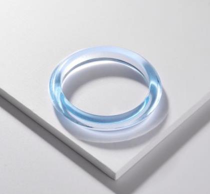 Cool Summer Acetic Acrylic Bangles Bracelets Transparent Clear Acrylic Resin Bangle Bracelet for Women: blue