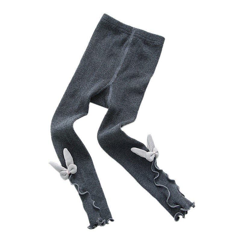 Herbst Winter Kinder Mädchen Gestrickte Leggings Kinder Feste Legging Baby Kleinkind Casual Ankle Bowknot Strümpfe: SH / M