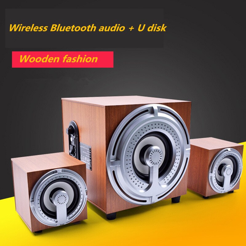 Wireless Bluetooth Speaker Wooden Bluetooth Subwoofer Phone Audio Desktop Desktop Notebook Home Multimedia Subwoofer