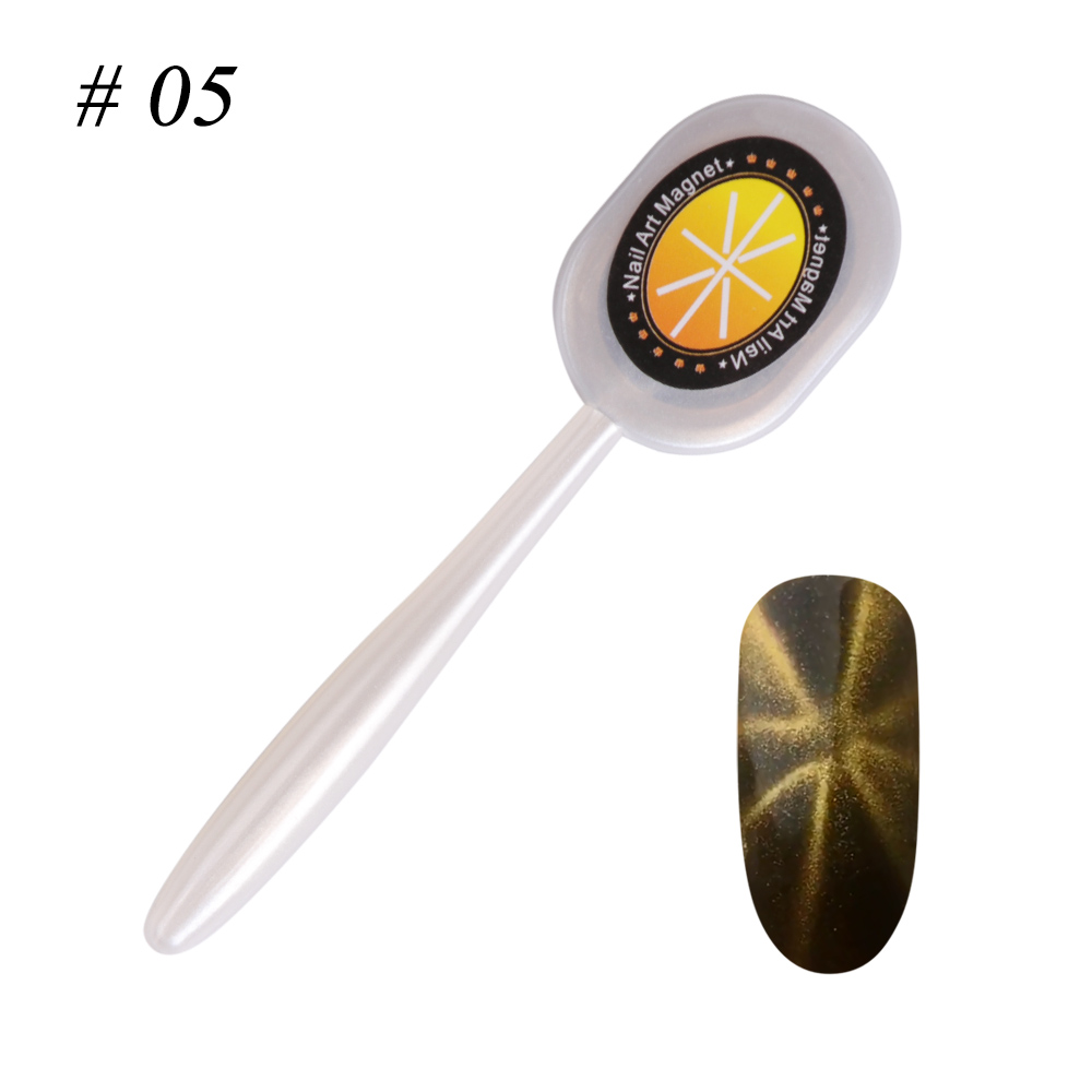 1 stücke Doppel Kopf Katze Auge Gel Magnet Stock Gebogene Linie Streifen 3D Entwürfe Für Polnische Nagel Gel Nagel Kunst Dekor Magnetische Werkzeuge LA035: 05