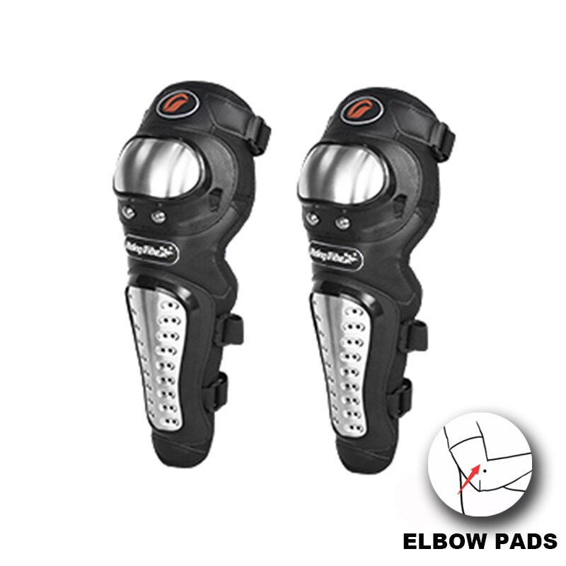 Equipo de protección para rodilla, protector de rodilla PRO-BIKER , 3 colores: steel ELBOW PADS