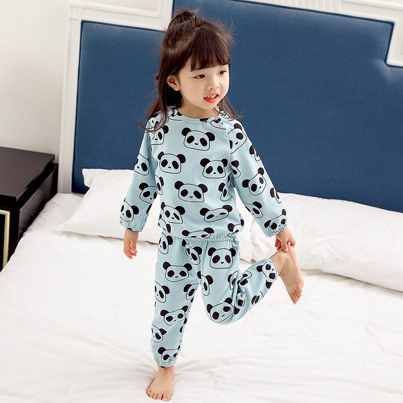 Kids Baby Panda Onesie For Children Cotton Crotchless Pajamas Bodysuit For Girls Infant Panda Jumpsuit Pajamas Sleeper 1 2 3 4 5
