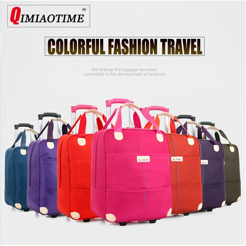 Waterproof Trolley Case 20" Portable Business Boarding Travel Bag Traveling Luggage Bags with Wheels Suitcases Rolling Luggage