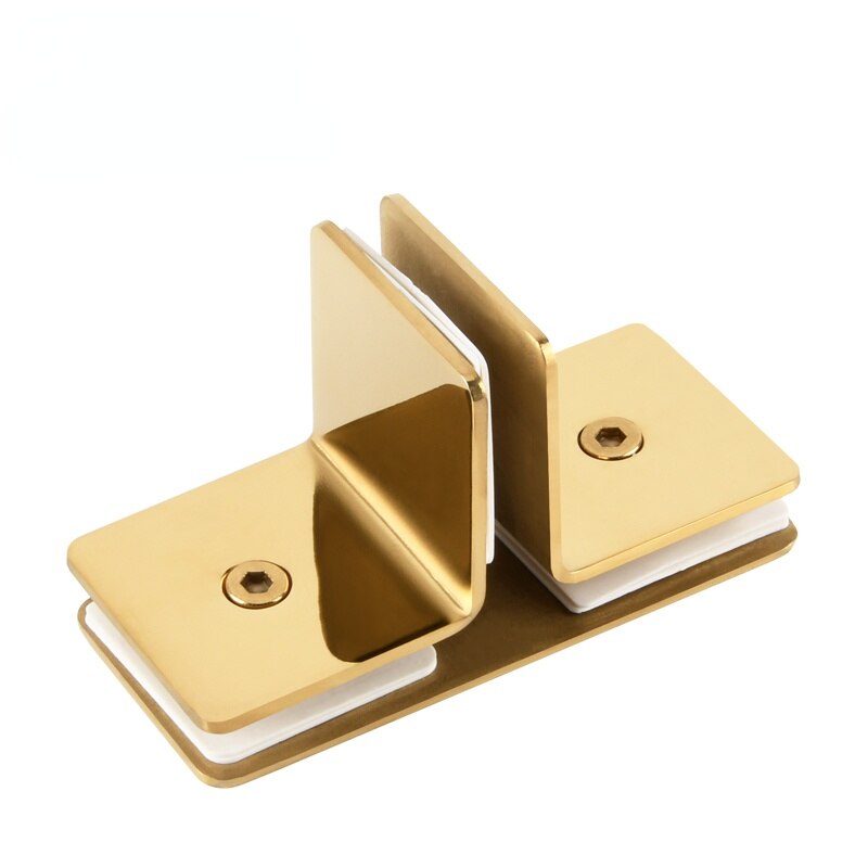 304 edelstahl glas klemme titanium gold L-förmigen dusche zimmer partition code Bad glas armaturen verbindung code