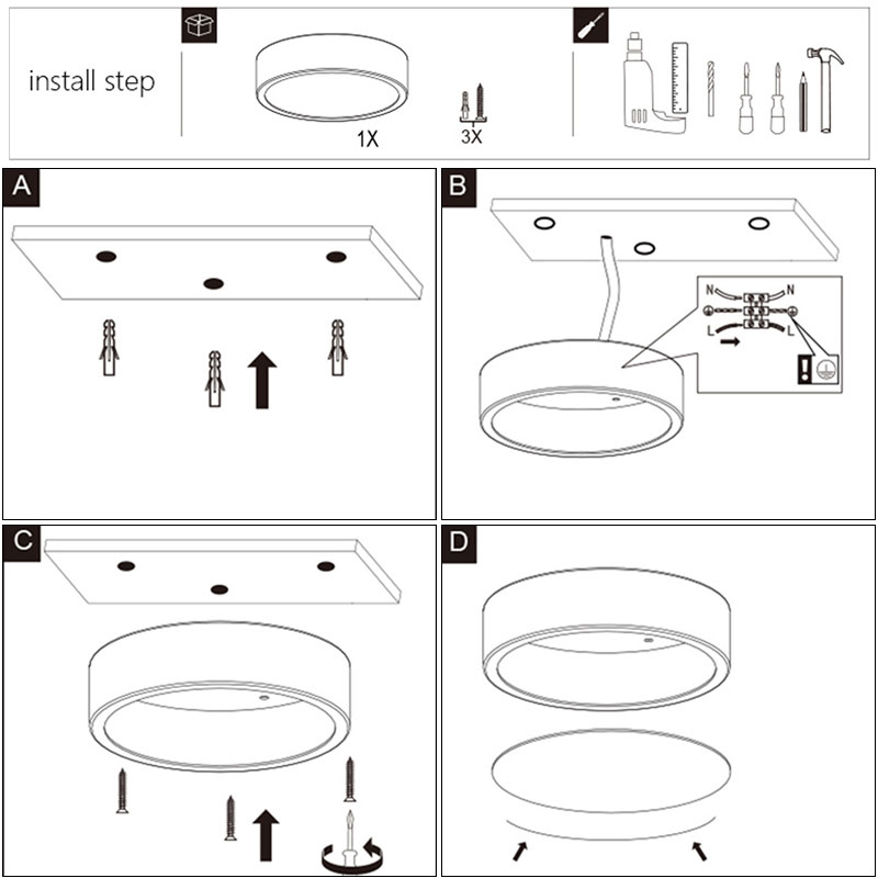 Ultra-thin LED Ceiling Light 220V 240V Modern Lamp Living Room Lighting Fixture Bedroom Kitchen