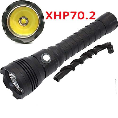 Linterna de submarinismo XHP70.2, luz LED subacuática de 100M XHP70, Linterna de buceo impermeable, batería 26650 + cargador: Package A