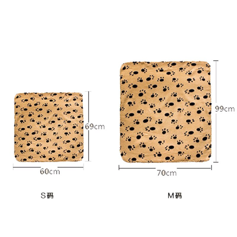 1 Uds., Manta de algodón para mascotas, alfombrilla para perros, alfombrilla para gatos pequeños con estampado de pata de perro, manta para perro, cama, gatito, algodón, Gris, Rosa, oferta