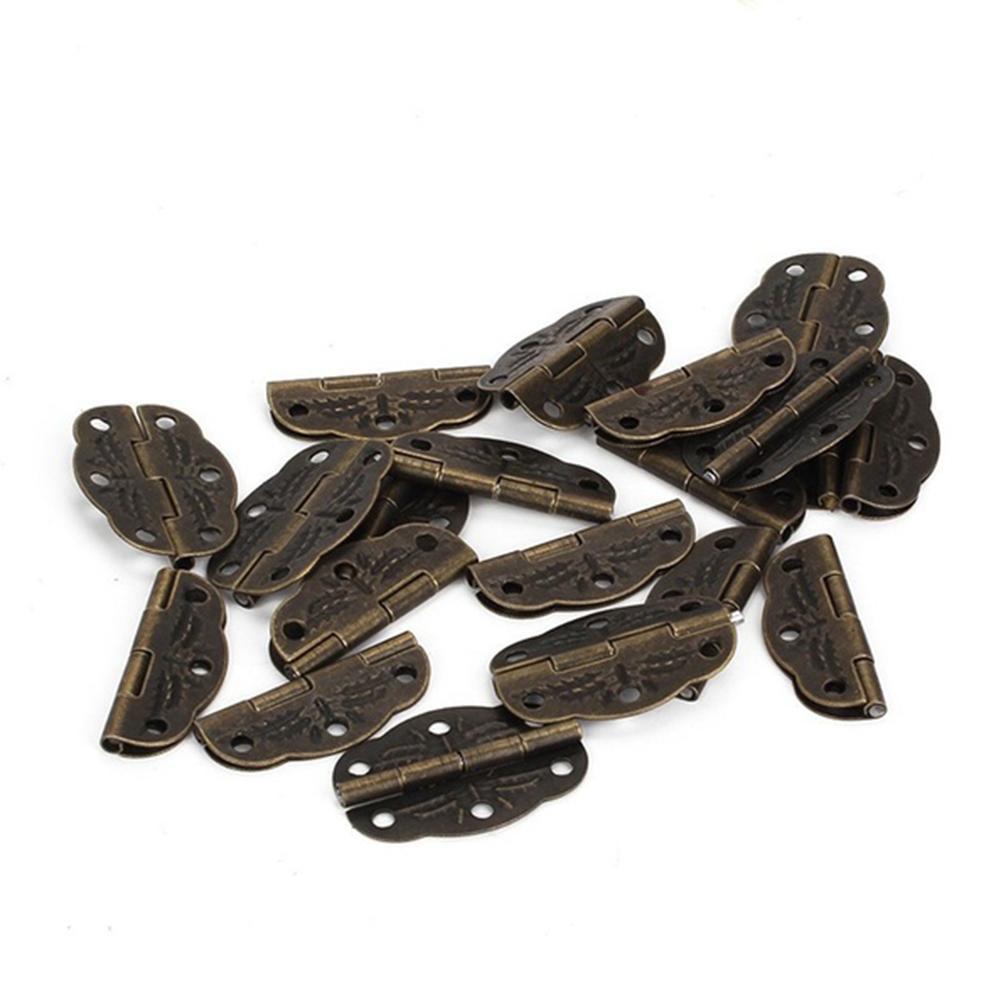 5 st vintage bronsgraverade mönster gångjärn skåp litet förpackningsark smycken gångjärnslåda antik låda gångjärn 6- hål  k5 c 4 iro  m2 z 3