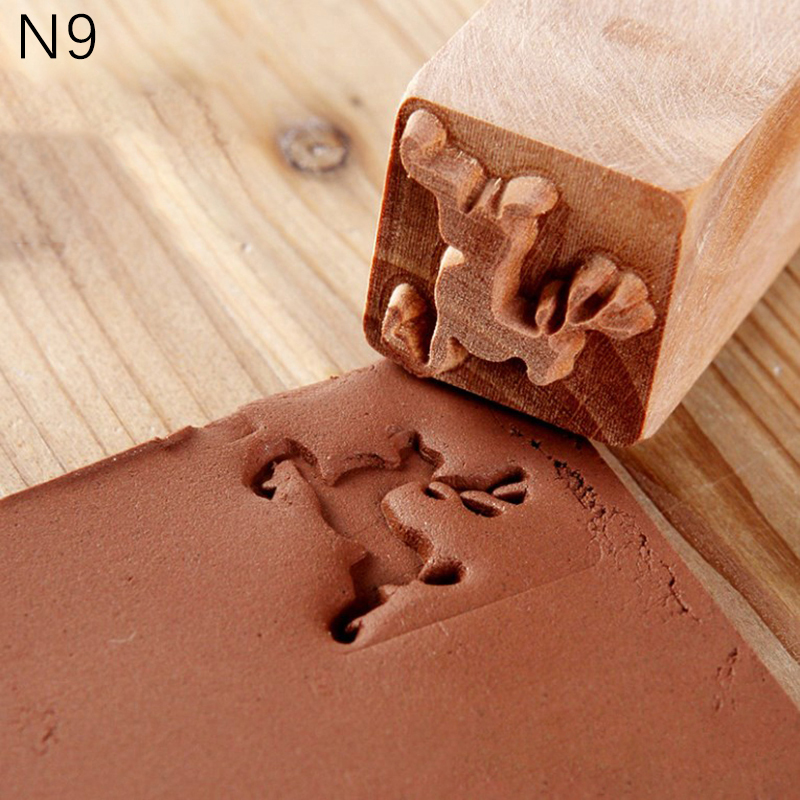 Herramienta de cerámica con relieve de madera, columna de sellos de impresión Natural, bloques de patrones mixtos, sello de textura para arcilla polimérica, artesanía de cerámica Diy: Borgoña