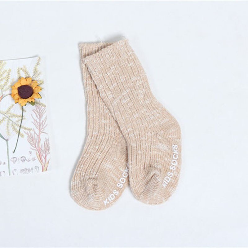 Winter Warme Baby Socken Calcetines Gemischt Farbe Gestrickte Socken Neugeborenen Baby Junge Mädchen Dicke Socken: beige