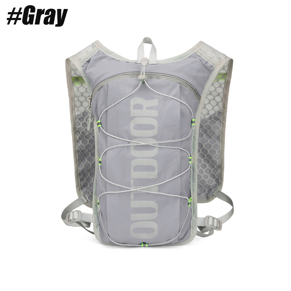Lichtgewicht hardloophydratatievest 2L waterrugzak voor wandelen fietsen, ademend drinkrugzak voor heren en dames: groene kleur