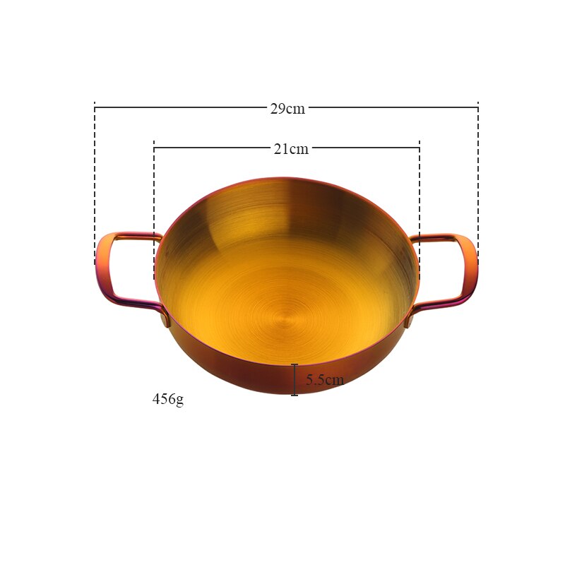 1Pc Rvs Soeppan Zee Voedsel Potten Verdikte S &amp; L Noedels Pot Keukengerei Potten En Pannen single-Layer Koreaanse Kookgerei: S-Rainbow no.3