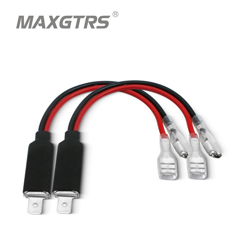 MAXGTRS For H1 Socket 1 Pin Convert to 2 Pins Adapter Wire LED Replacement Bulb Single Diode Converter Wiring Accessories