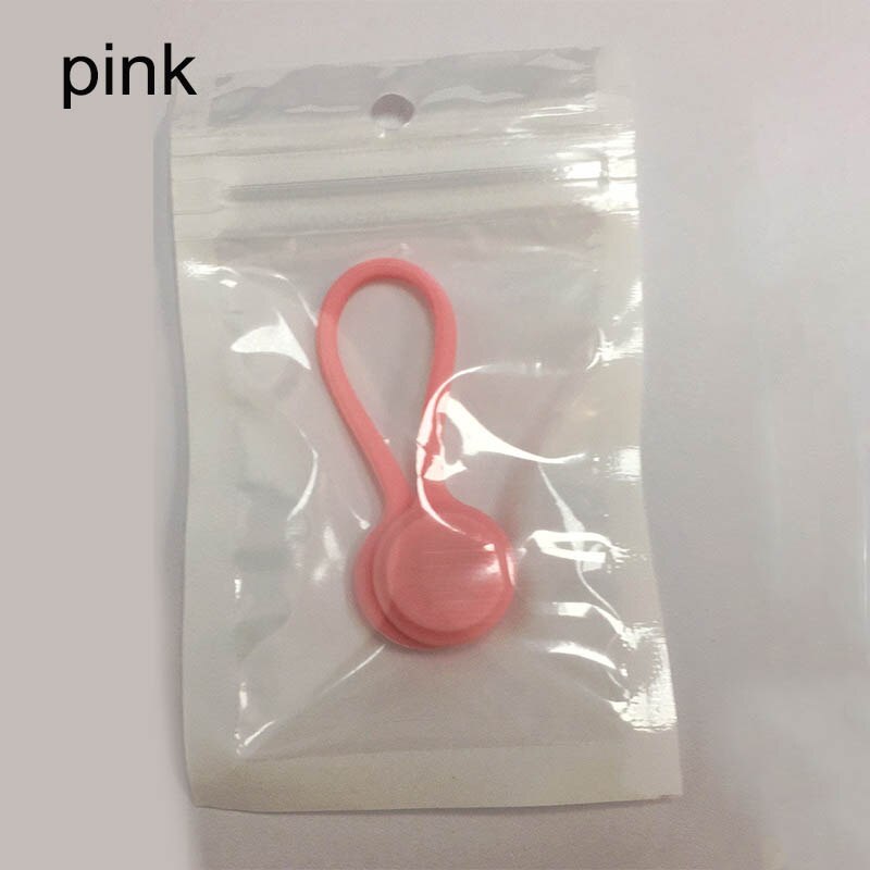 Multifunktions Kopfhörer Kabel Wickler Kabel Halfter Magnet Spule Wickler Naben Silikon 1Stck Headset Typ Kabel Draht Veranstalter: Rosa