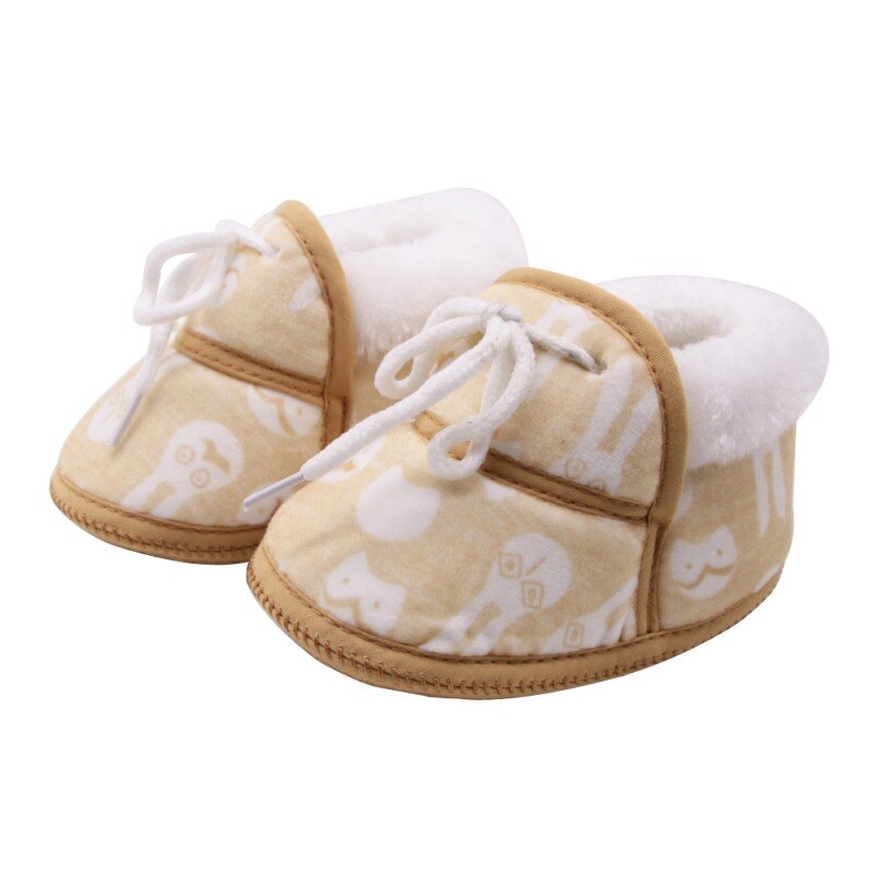 5 stijlen schattige babyschoentjes lente winter warme zachte baby retro print schoentjes katoenen gevoerde baby jongens meisjes laarsjes: Jm0196y
