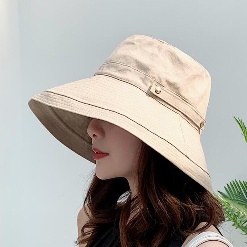 Bingyuanhaoxuan 7 ensfarver bøttehatte til kvinder mænd panama bøttehætte kvinder hat fisker bomuld enkle hatte