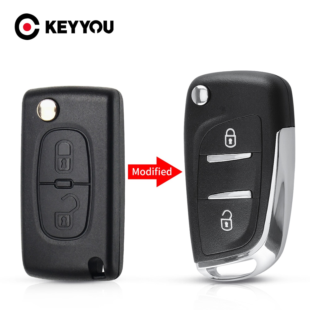 Keyyou Flip Sleutel Shell CE0523 Voor Citroen C2 C Grandado