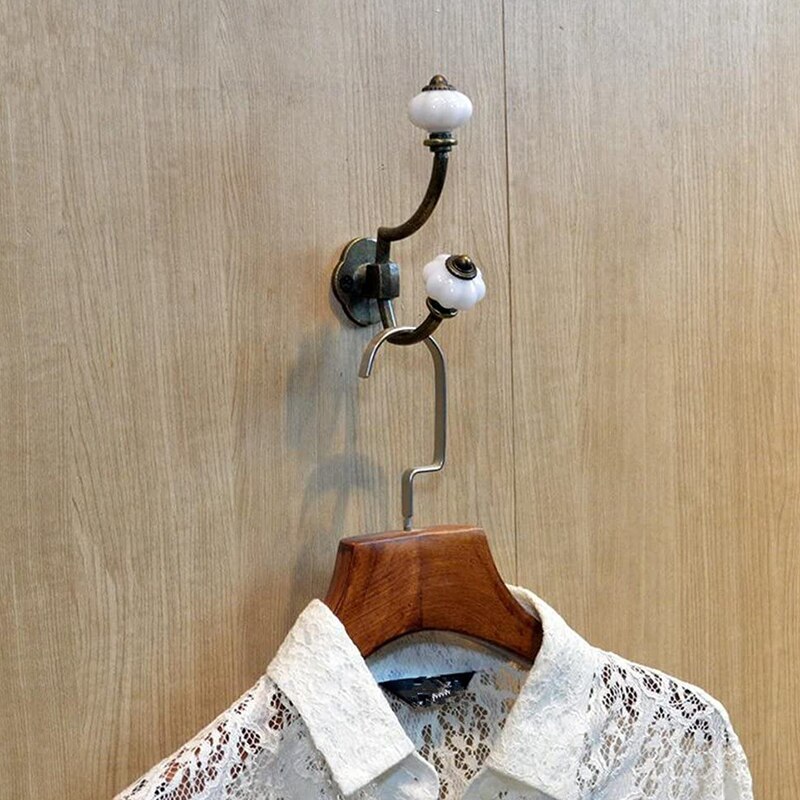 5Pcs/lot European Style Retro Hook Vintage Wall Hanging Coat Clothes Hat Bag Towel Hanger Drill Hook Orgnaizer Home Decor
