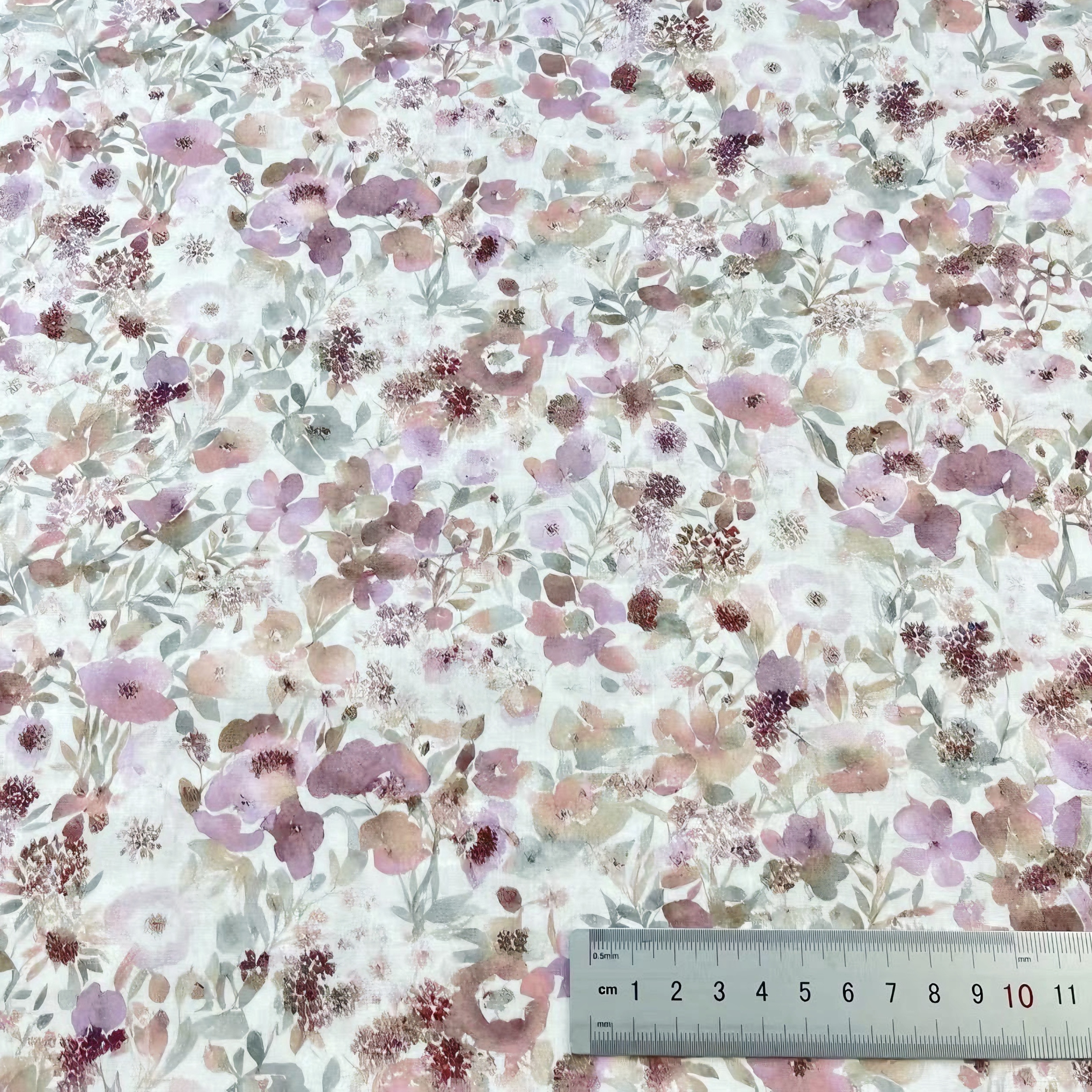 Tissu Popeline Coton 100% - 145cm Large - Imprimé Floral - Respirant & Biodégradable pour DIY: XS (ancien) / Rose
