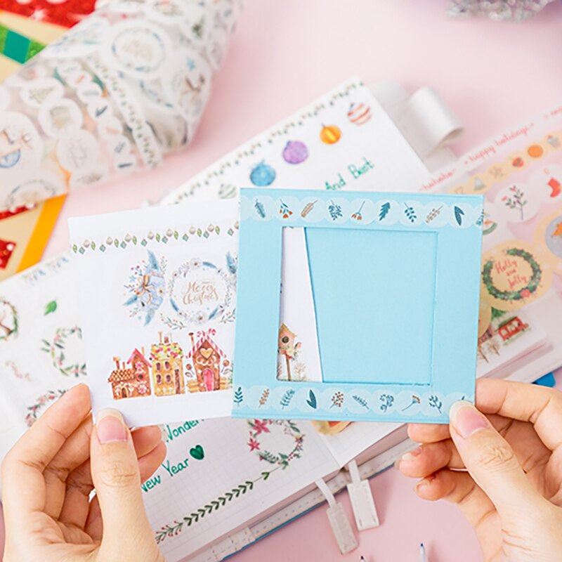 7.8cm * 2m bonito feliz natal série máscara fita scrapbooking decorativo washi fita diário caderno álbum diy artesanato crianças presente