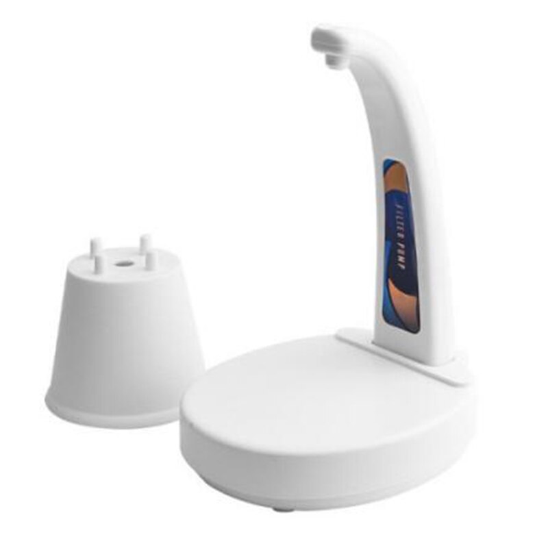 Automatische Contact Schakelaar Opladen Automatische Drinkwater Pomp Draagbare Elektrische Water Dispenser Fles Water Schakelaar: white