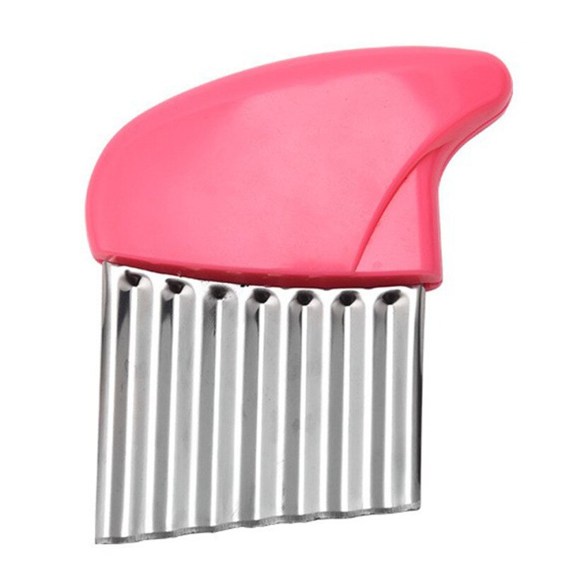 Potato Onion Radish Cucumber Wavy Sliced Wrinkled French Fries Sliced Potato Chip Knife Kitchenware Gadget: Chocolate