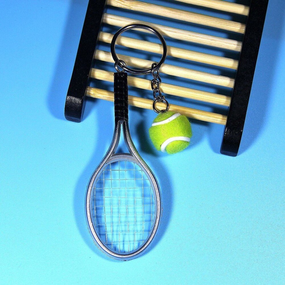 Mini raquette de Tennis en métal, faite à la main, Souvenir mignon, Tenis, balle, porte-clés, sport, vélo, voiture, porte-clés, nouveauté, , tendance