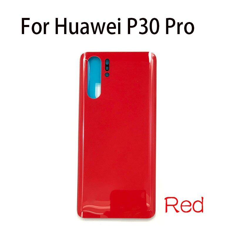 Tylna szklana tylna pokrywa do obudowy baterii Huawei P30 Lite Pro tylna pokrywa baterii z naklejką samoprzylepną: P30 Pro Red