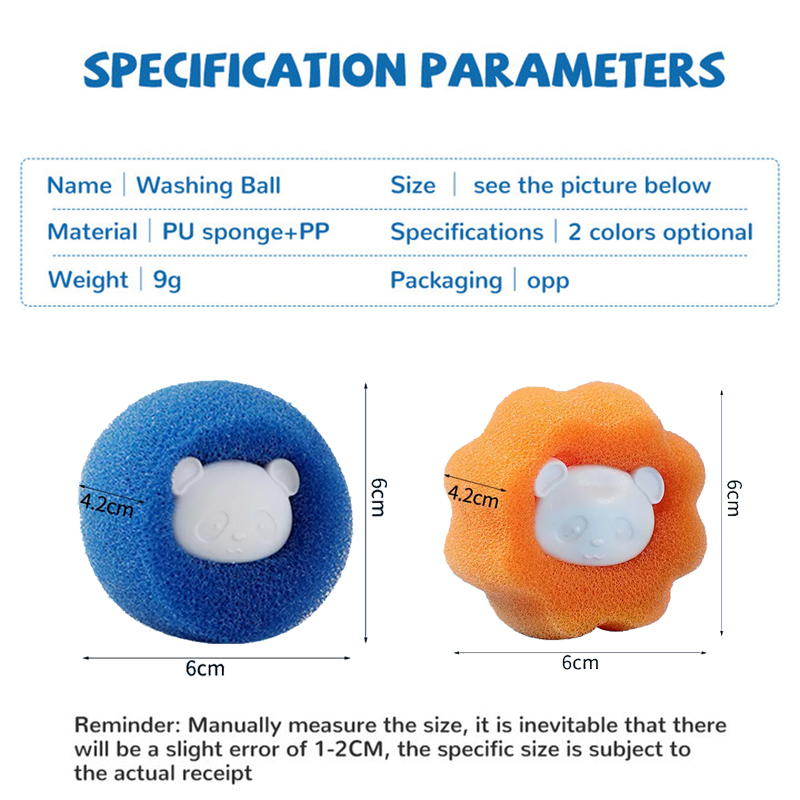 Kit de bolas de esponja para lavandería, 4/6/8 Uds., para lavadora, bolas reutilizables para quitar el pelo de mascotas, limpieza del hogar, recolector de pelusas y pelusas