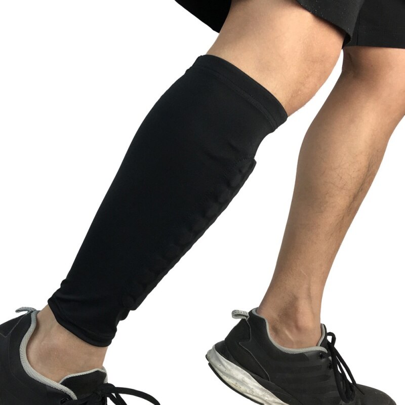 Football Shin Guards Protective Soccer Pads Holders Leg Sleeves Basketball Training Sports Protector Gear Adult Teenager 1PCS *