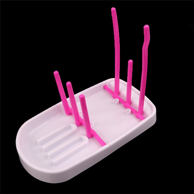 Baby Bottle Dryer Rack Cleaning Drying Rack simple tree shape Shelf Kitchen Feeding Holder Bottle Dryer Rack Tools: rose red 2