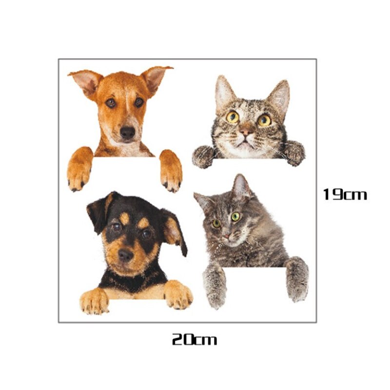 Cartoon Dier Leuke Katten Stickers 3d schakelaar Stickers voor Koelkast PVC Muurstickers Venster Badkamer Toilet Seat Decor